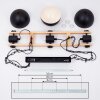 Chetco Hanglamp Bruin, Zwart, 3-lichts