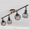 Ballis Plafondlamp Natuurlijke kleuren, Zwart, 4-lichts