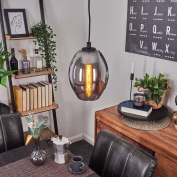 Roosevelt Hanger Zwart, 1-licht