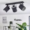 Puelches Plafondlamp Zwart, 3-lichts
