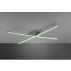 Reality STRADA Plafondlamp LED Nikkel mat, 2-lichts, Afstandsbediening, Kleurwisselaar
