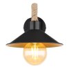 Globo DIANA Muurlamp Natuurlijke kleuren, Zwart, 1-licht
