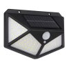 Globo Solarlamp LED Zwart, Transparant, Helder, 100-lichts, Bewegingsmelder