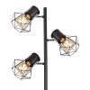 Globo PRISKA Staande lamp Zwart, 3-lichts