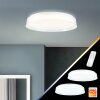 Brilliant Leanna Plafondlamp LED Wit, 1-licht, Afstandsbediening, Kleurwisselaar