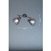 Fischer & Honsel Tilda Plafondlamp Zwart, 2-lichts
