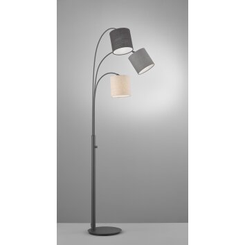 Fischer & Honsel Shade Staande lamp Zwart, 3-lichts