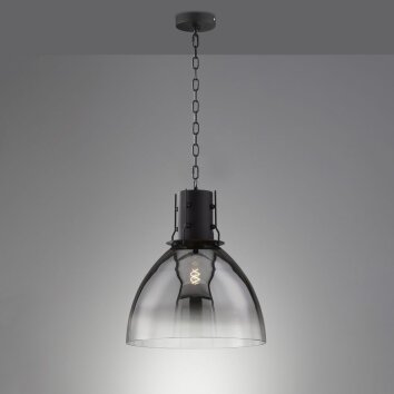 Fischer & Honsel Londo Hanglamp Zwart, 1-licht