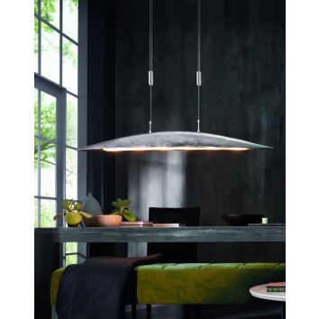 Fischer & Honsel Colmar Hanglamp LED Donkerbruin, Nikkel mat, 5-lichts