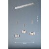 Fischer & Honsel Lavin Hanglamp LED Nikkel mat, 3-lichts