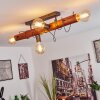Burruyaco Plafondlamp Grijs, Natuurlijke kleuren, 4-lichts