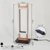 Ayajasco Tafellamp LED houtlook, Zwart, 1-licht