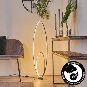 Harpeth Staande lamp LED Grijs, 1-licht