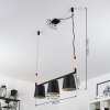 Cerrizal Hanglamp Natuurlijke kleuren, Zwart, 3-lichts