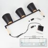 Cerrizal Hanglamp Natuurlijke kleuren, Zwart, 3-lichts