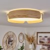 Fuscado Plafondlamp LED houtlook, 1-licht