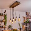 Avestruz Hanglamp Natuurlijke kleuren, Zwart, 6-lichts