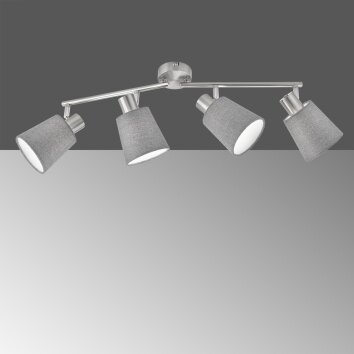Fischer & Honsel Jeff Plafondlamp Nikkel mat, 4-lichts