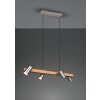 Trio MARLEY Hanglamp Natuurlijke kleuren, Nikkel mat, 4-lichts