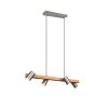 Trio MARLEY Hanglamp Natuurlijke kleuren, Nikkel mat, 4-lichts