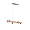 Trio MARLEY Hanglamp Natuurlijke kleuren, Nikkel mat, 4-lichts