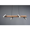 Trio MARLEY Hanglamp Natuurlijke kleuren, Nikkel mat, 4-lichts
