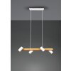 Trio MARLEY Hanglamp Natuurlijke kleuren, Wit, 4-lichts