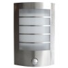 Lutec SLIM Muurlamp LED roestvrij staal, 1-licht, Bewegingsmelder