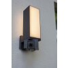 Lutec CUBA Buiten muurverlichting LED Antraciet, 1-licht, Bewegingsmelder
