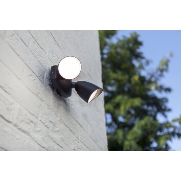 Lutec SHRIMP Buiten muurverlichting LED Zwart, 1-licht