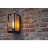 Lutec FLAIR Buiten muurverlichting houtlook, Zwart, 1-licht