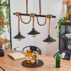 Bolombolo Hanglamp Natuurlijke kleuren, Zwart, 3-lichts