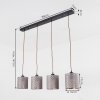 Tallaboa Hanglamp Bruin, Zwart, 4-lichts