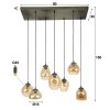 Espriella Hanglamp Oud zilver, 7-lichts
