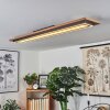 Blandford Plafondpaneel LED Bruin, houtlook, Zwart, 2-lichts, Afstandsbediening