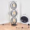Tercel Staande lamp Grijs, Zwart, 3-lichts