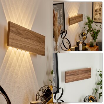 Blandford Muurlamp LED Grijs, Natuurlijke kleuren, 10-lichts