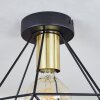 Denno Plafondlamp Goud, Zwart, 1-licht