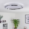 Alberton Plafondpaneel LED Chroom, Transparant, Helder, Wit, 1-licht