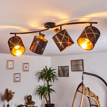 Opatija Plafondlamp Zwart, 4-lichts