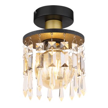 Globo COMMA Plafondlamp Messing, Zwart, 1-licht