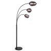 Globo BLACKY Staande lamp Zwart, 3-lichts