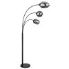 Globo BLACKY Staande lamp Zwart, 3-lichts