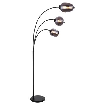 Globo BLACKY Staande lamp Zwart, 3-lichts