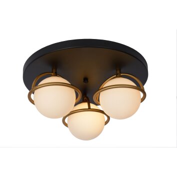 Lucide ISOBEL Plafondlamp Zwart, 3-lichts