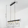 Tenche Hanglamp Goud, Zwart, 5-lichts