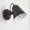 Pany Muurlamp Chroom, Zwart, 1-licht