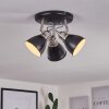 Gralingen Plafondlamp Nikkel mat, Zwart, 3-lichts