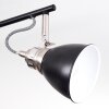 Gralingen Plafondlamp Nikkel mat, Zwart, 4-lichts