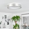 Playas Plafondlamp LED Zilver, Wit, 1-licht